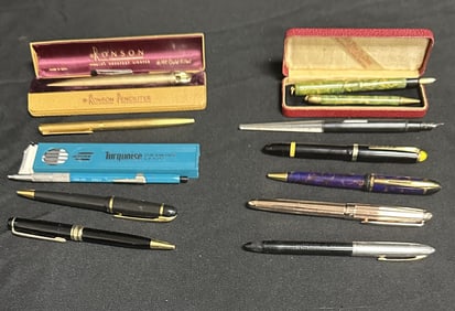 Pen Lot with Ronson Lighter Pen - 12 pieces