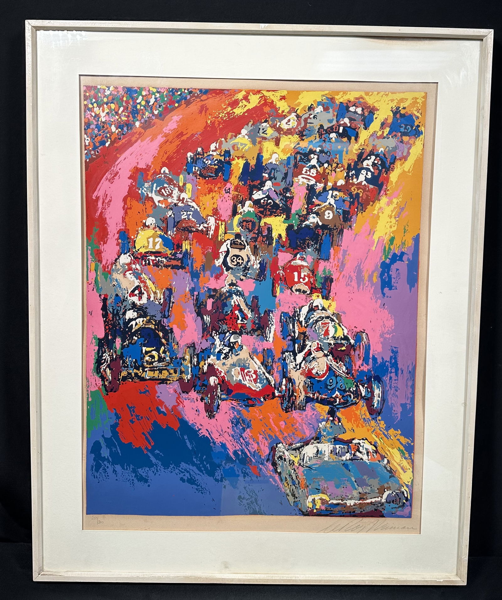 Leroy Neiman Indy Start '73 Serigraph Signed and Numbered 250/300