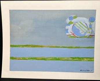 Sam Middleton Painting Mixed Media on Paper / Painted on back