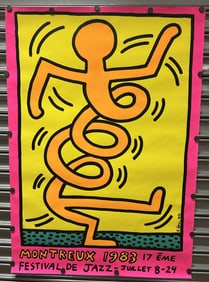 Rare Original Keith Haring Vintage Poster Montreux Jazz Festival 1983 - Please READ!!