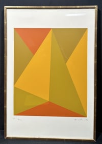 Guido Molinari 1974 Signed Numbered Serigraph Triangulaire Jaune-Orange