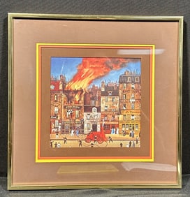 Michael Delacroix l'Incendie Lithograph
