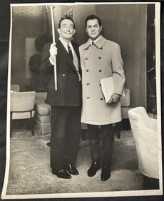 Salvador Dali and Tony Curtis Photograph