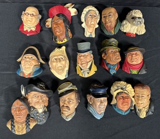 15 English Bossons Character Mask Wall Hangings
