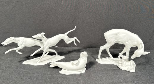 3 Kaiser Bisque Porcelain Animal Figures