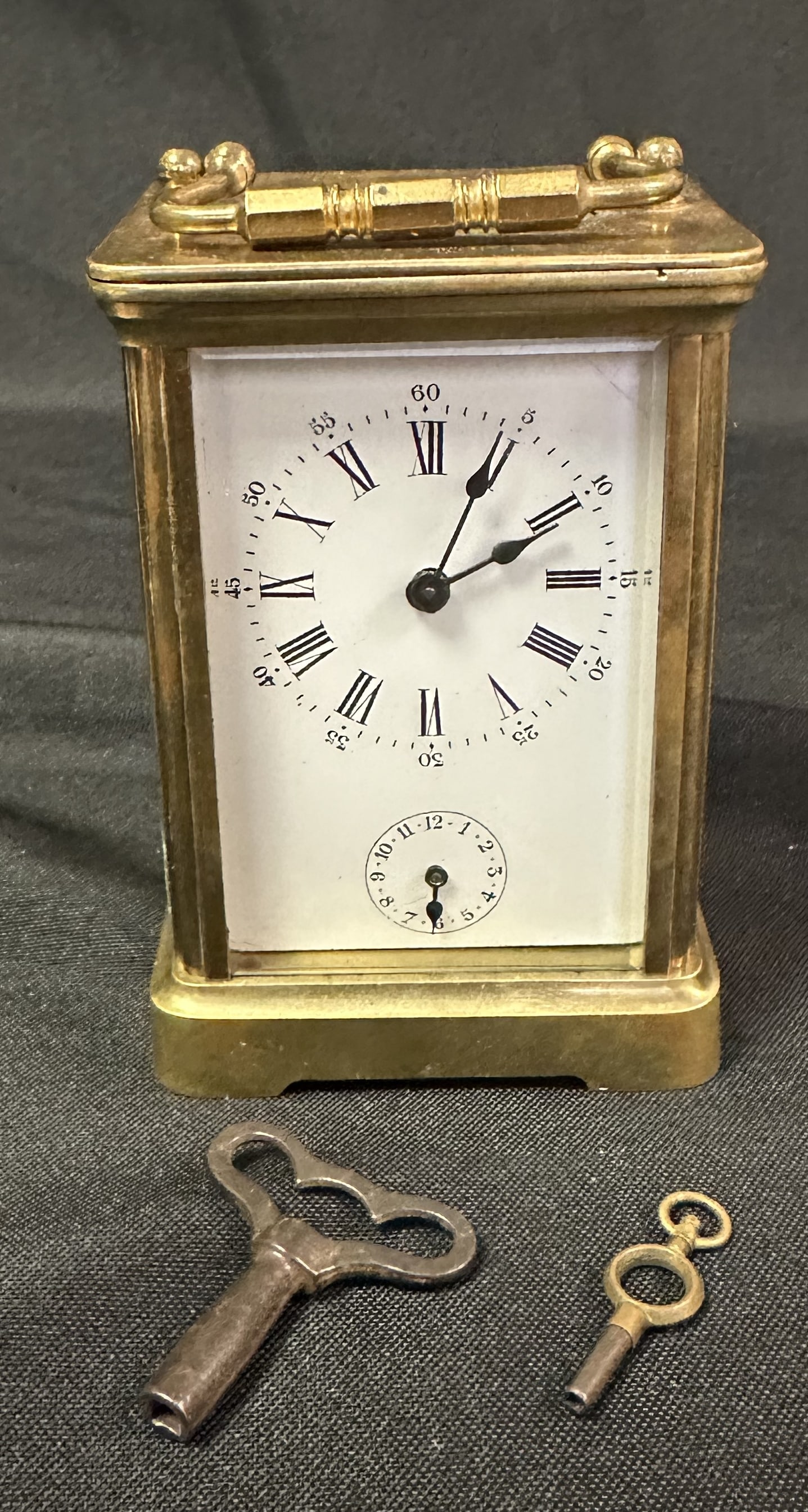 Carriage Clock Brass with Alarm  Running Well (1 of 8)