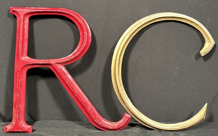 Hoffman LaRoche Building Sign Letters R and O