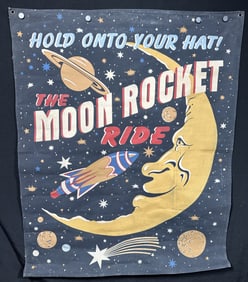 Moon Rocket Ride Canvas Vintage