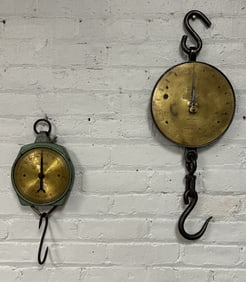 Pair of Vintage English Brass Pull Scales