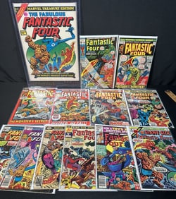 Twelve 1970s Fantastic Four Comics + Marvel Treasury Edition