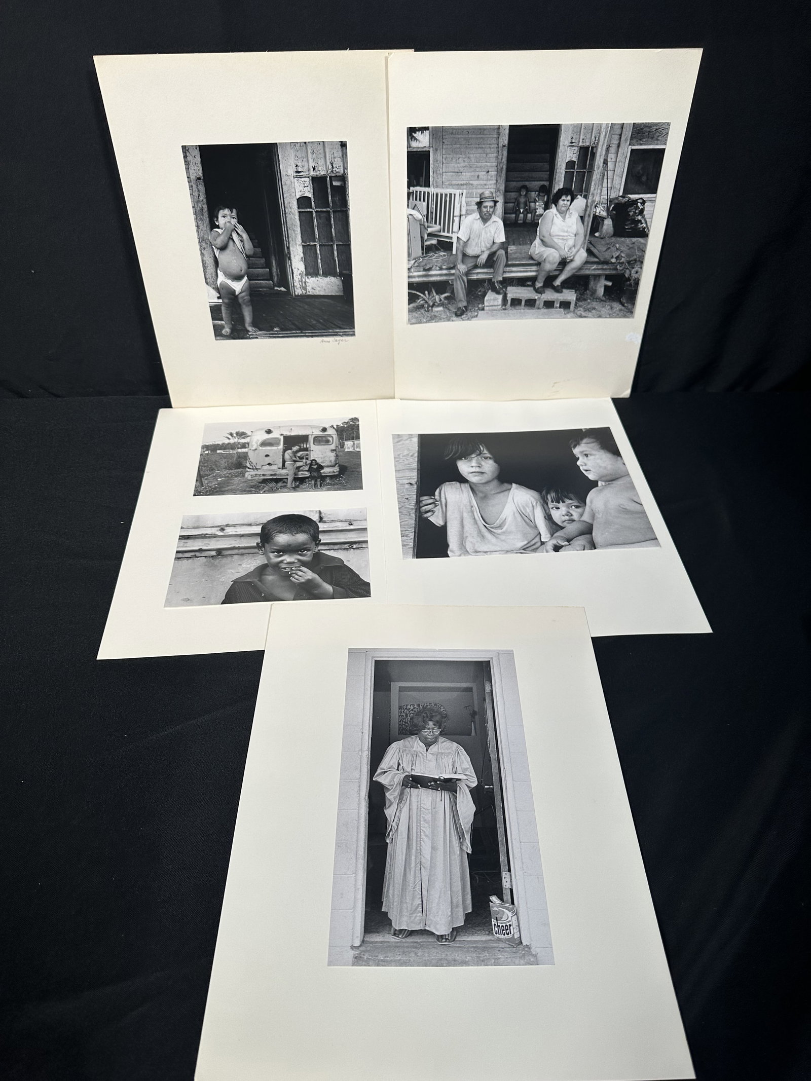 Anne Sager Immigrants Photos 5 more people ca 1975: When Anne Sager decided to focus on photography over her paintings/artwork, she did a series on Florida migrant workers. Images from this series were shown at Guild Hall's annual Artist Members Exhibi
