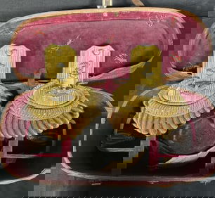 Civil War Era US Navy Epaulettes, Hat & Sword Belt Set