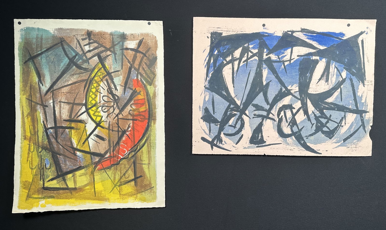 Two 1950s Leonard Pytlak Abstract Silkscreens: Two 1950s Leonard Pytlak Abstract Silkscreens These 1950s silk screens are very high quality. Took me a minute to figure out they weren't originals. Art is by leonard Pytlak and I believe these are u