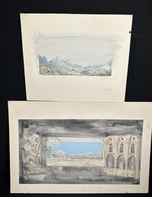 Two Production Original Art Designs for Sound of Music