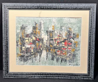 Marcel (Avigdor) Alman Cityscape Painting