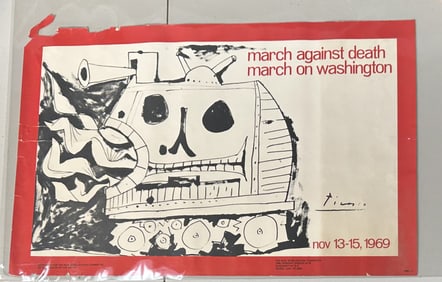 Original 1969 Pablo Picasso Anti-War Poster