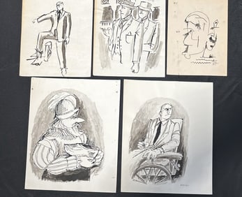 5 1960s Drawings by Joachim - Kuala Lampur