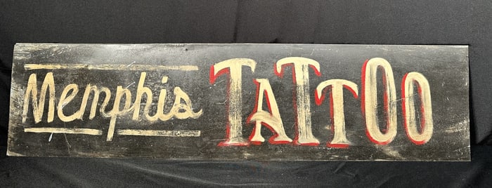 Memphis Tattoo Long Metal Sign