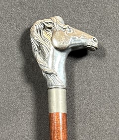 Silver Horse Head Walking Stick
