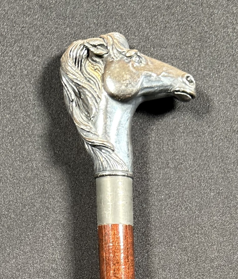 Silver Horse Head Walking Stick (1 of 12)
