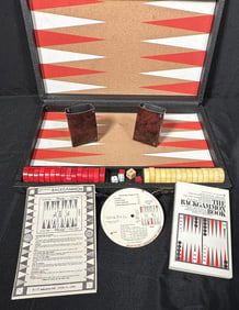 Bakelite and Cork Backgammon Set