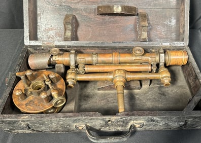 Antique Early Transit in Case - Steampunk