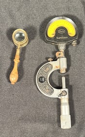 Two Vintage Tools, Loupe and Caliper