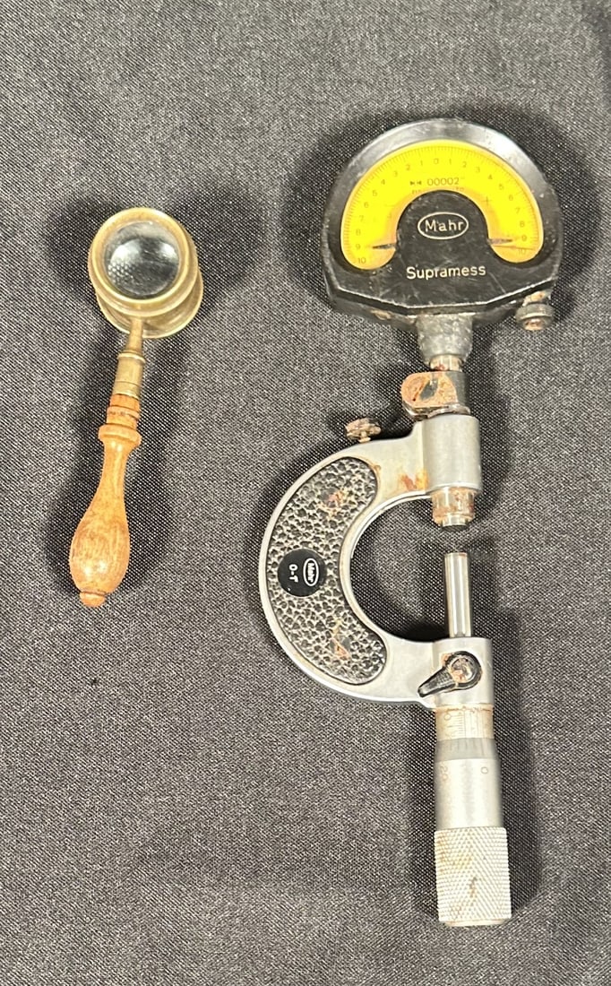 Two Vintage Tools, Loupe and Caliper (1 of 6)