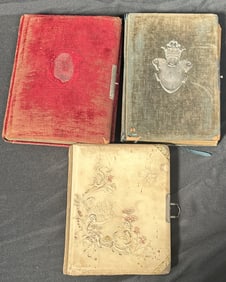 Cabinet Card Album Lot (3) Empty