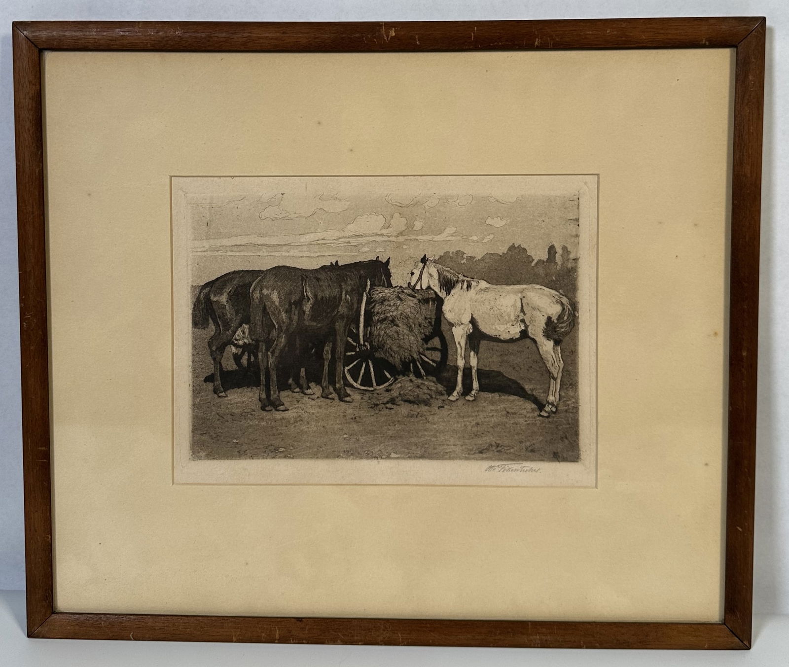 Otto Fikentscher signed etching (1 of 6)