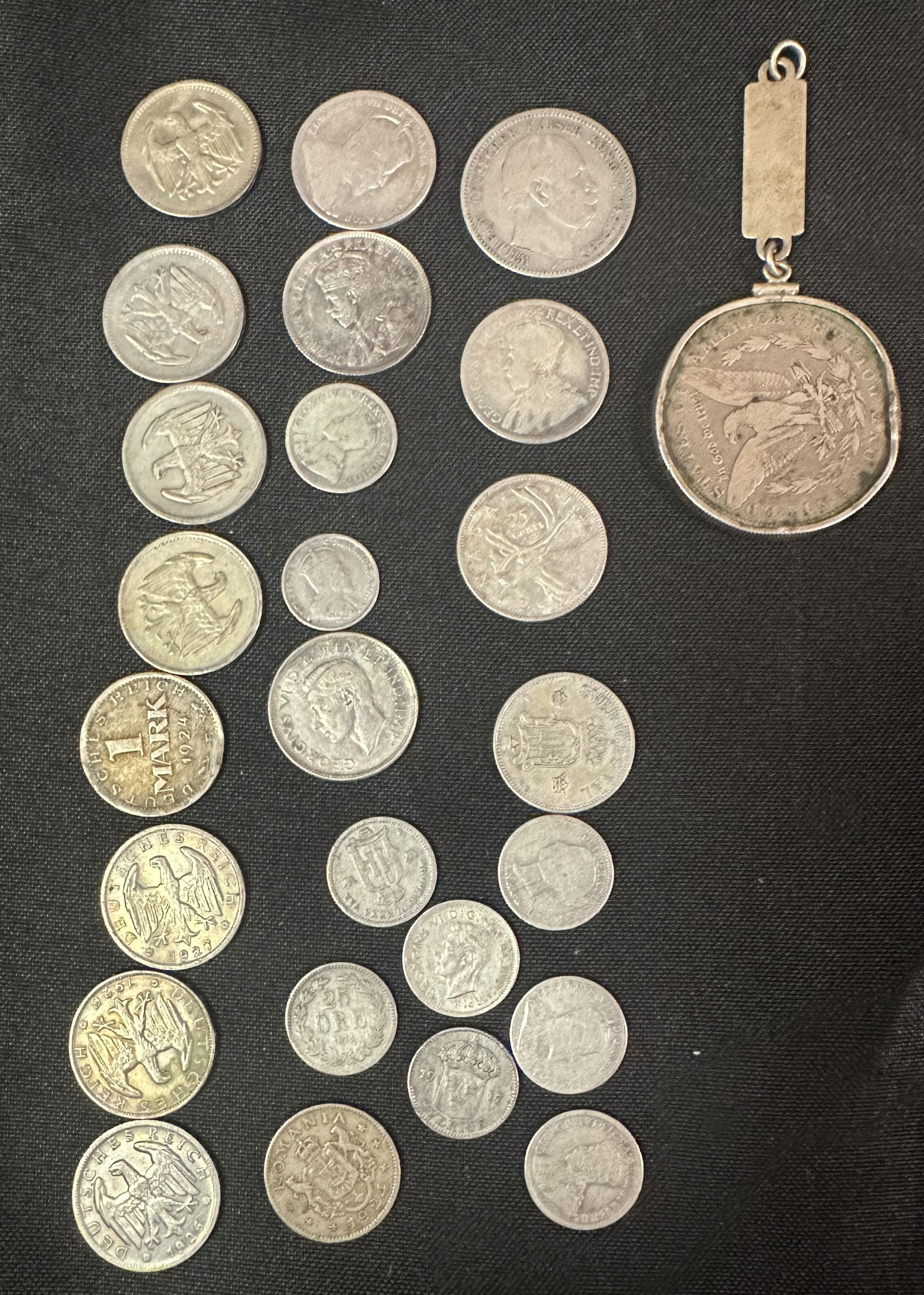 26 Mixed International Silver Coins (1 of 9)