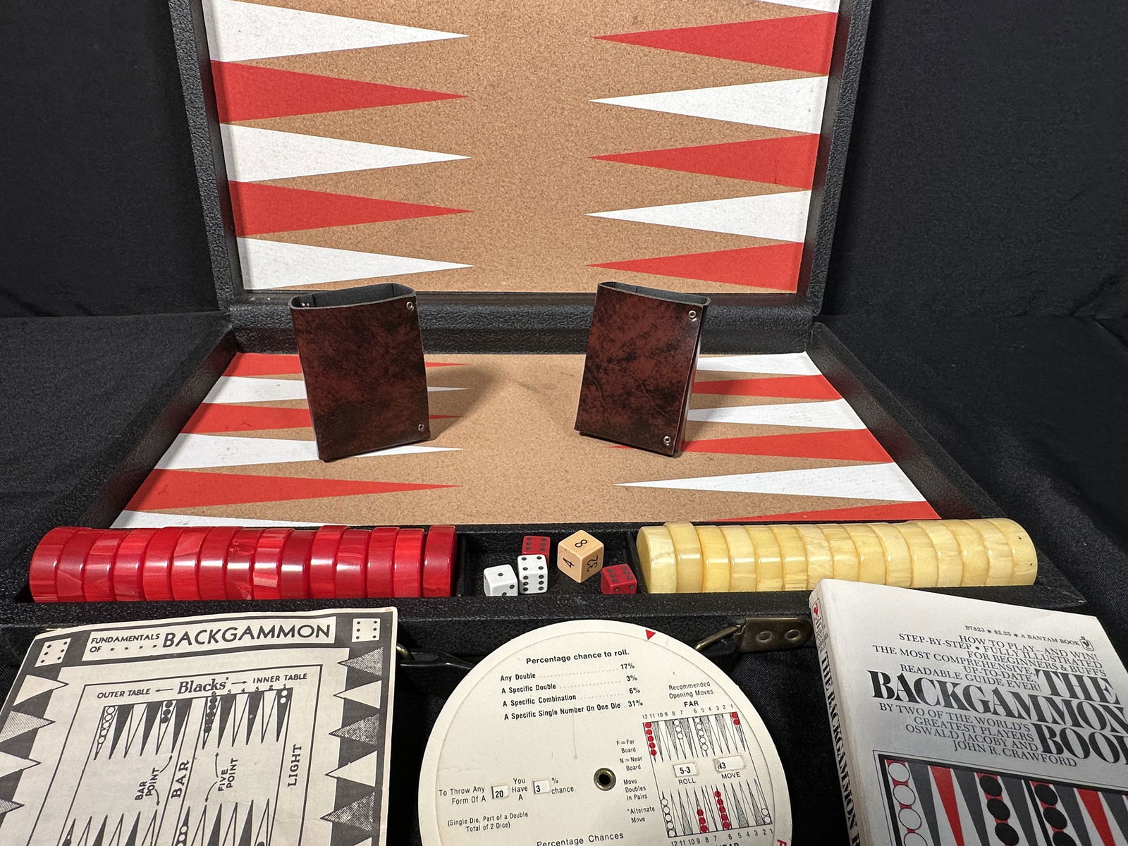 Bakelite and Cork Backgammon Set - 5