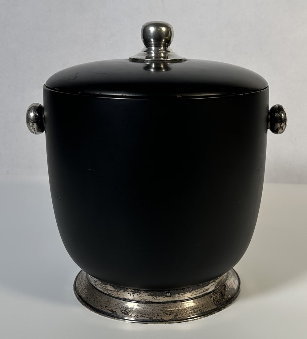 Ebonozed Mahogany and Sterling Silver Ice Bucket (1 of 8)