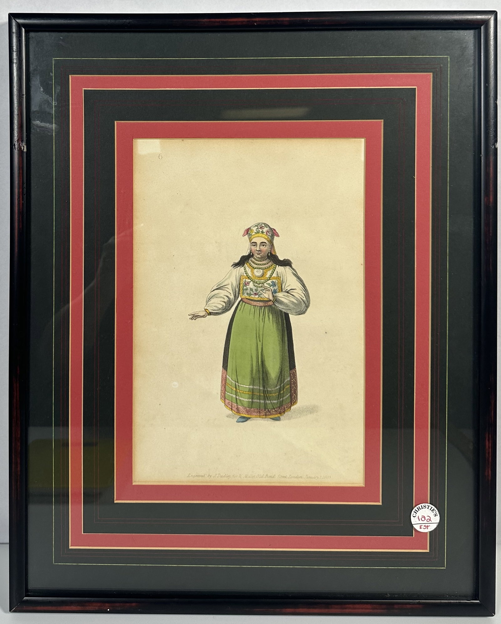 1803 Costume of the Russian Empire Hand Colored Engraving Ex Christies Plate 6 (1 of 6)