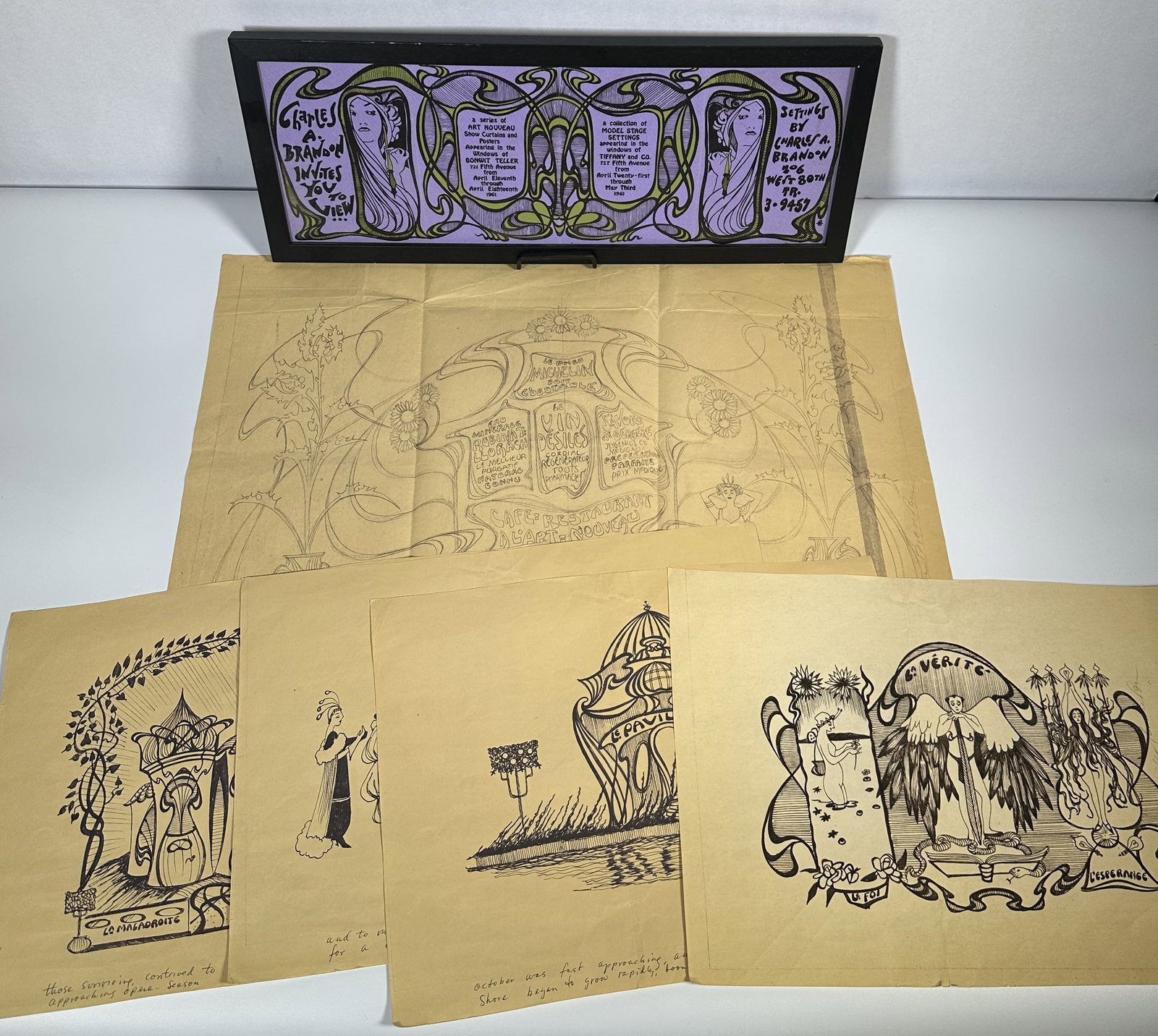 Charles A. Brandon Tiffany / Bonwit Teller Original Window Design Art 1961 (1 of 10)