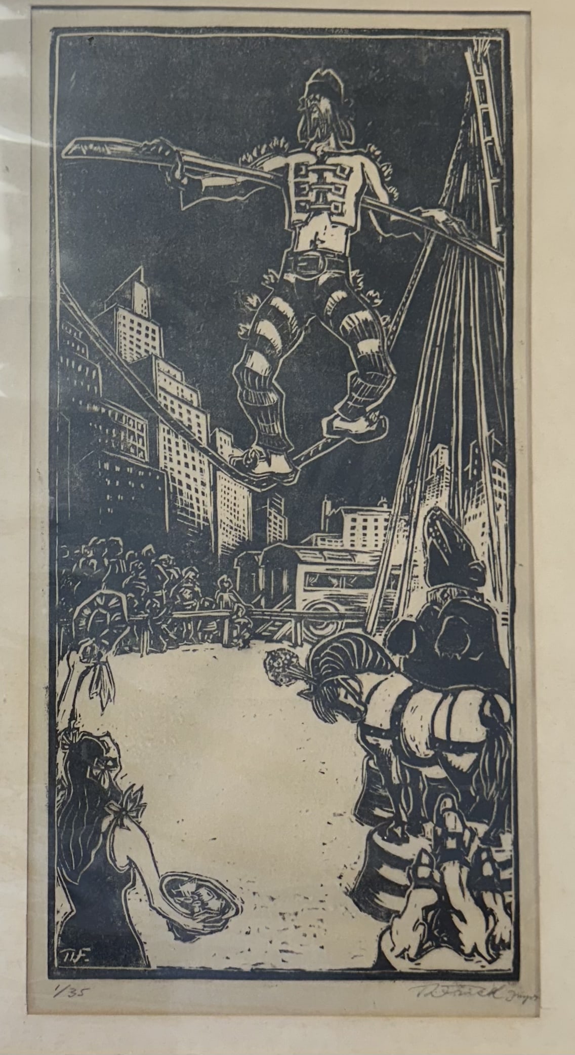 Tightrope Walker Engraving by Theodore Fried 1 of 35 (1 of 10)