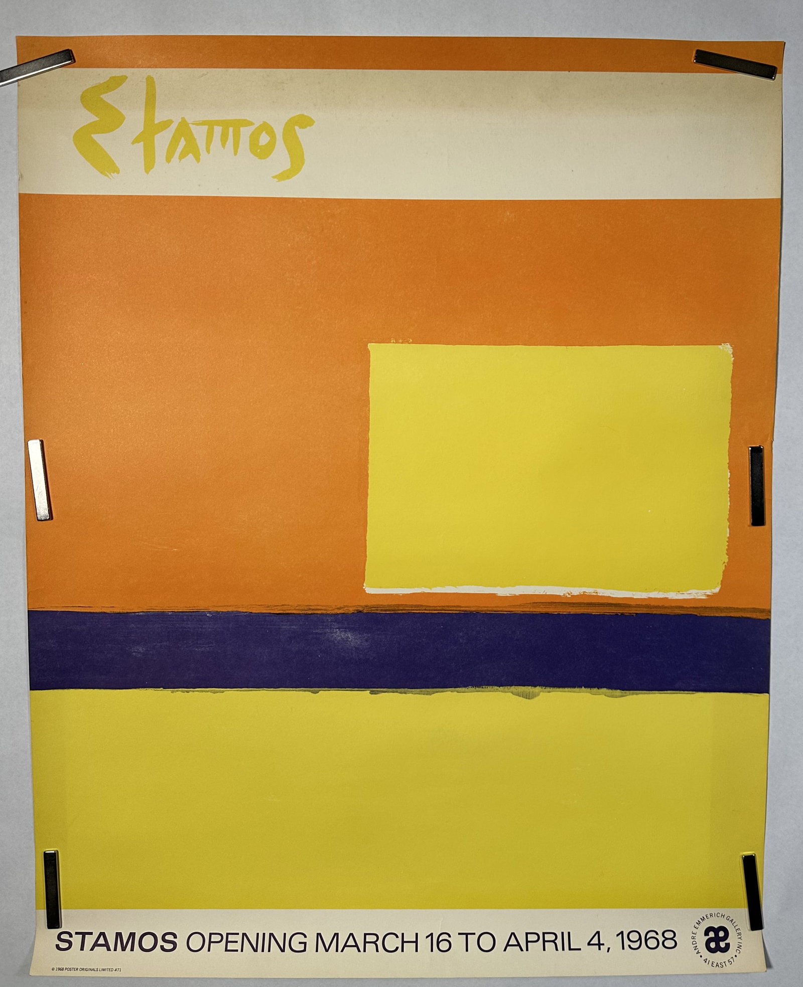1968 THEODOROS STAMOS EMMERICH GALLERY POSTER (1 of 7)