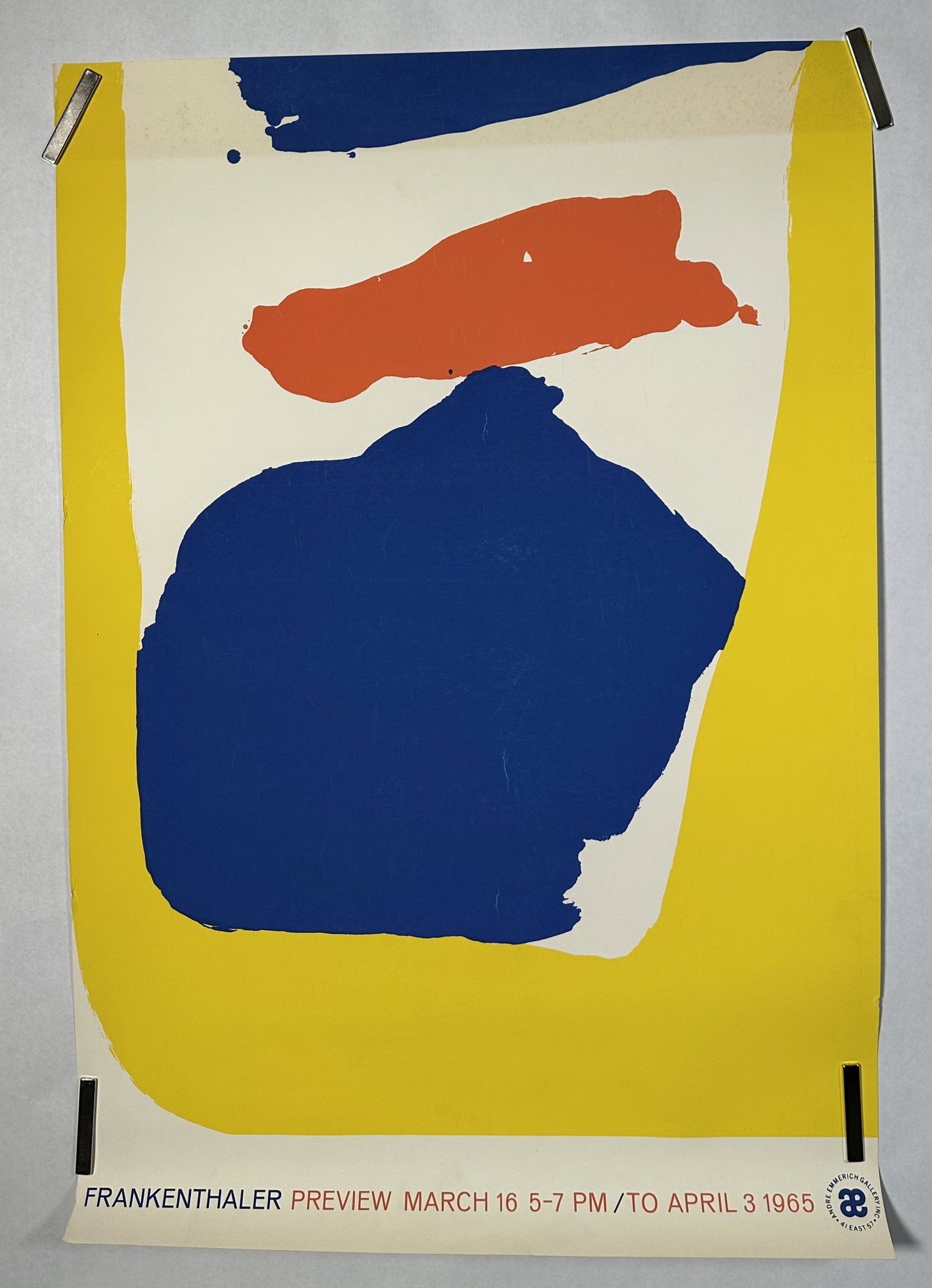 HELEN FRANKENTHALER RARE 1977 MCM SILKSCREEN PRINT ABSTRACT EXPRESSIONIST POSTER (1 of 5)