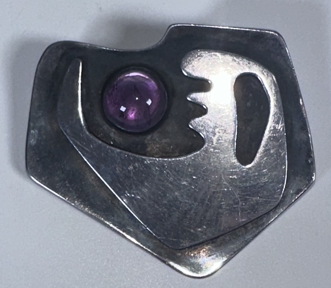 RR Vintage Ed Weiner Modernist Brooch Sterling Silver (1 of 6)