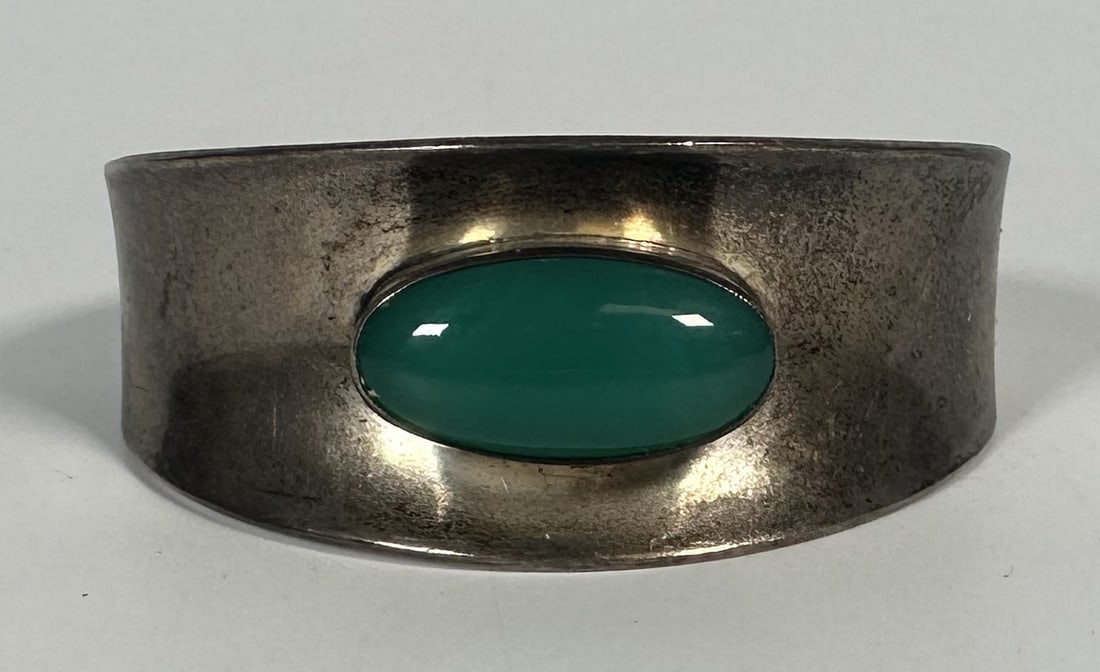 Vintage Handmade Sterling Silver Cuff Bracelet Denmark (1 of 8)