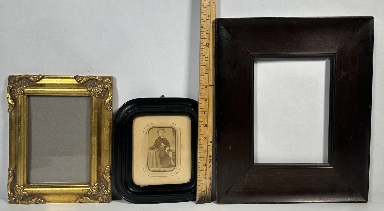RR Three Antique Picture Frames - 6