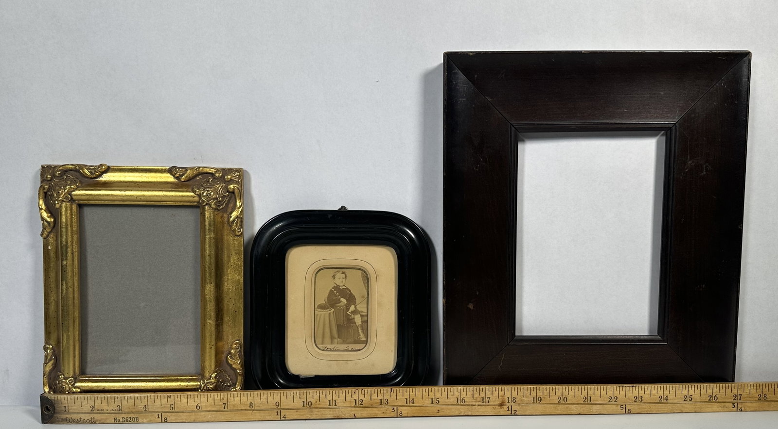 RR Three Antique Picture Frames - 7