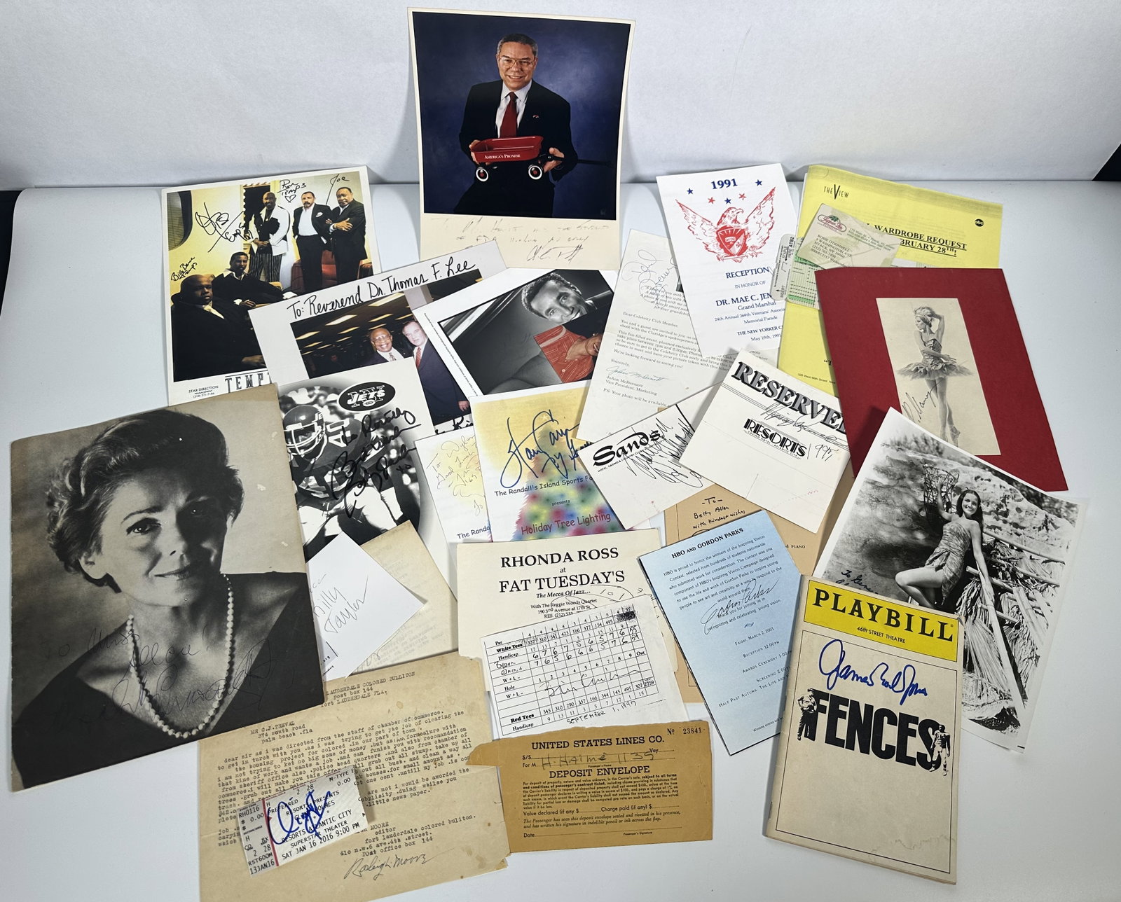 Signed Photos and Memorabilia incl Smokey Robinson, Colin Powell (1 of 12)