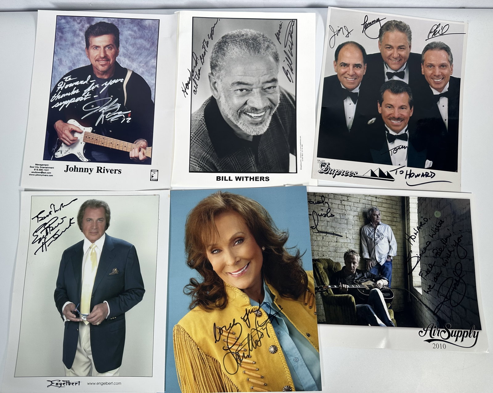 Signed Photos Musicians and Athletes incl 1991 Mets (1 of 5)