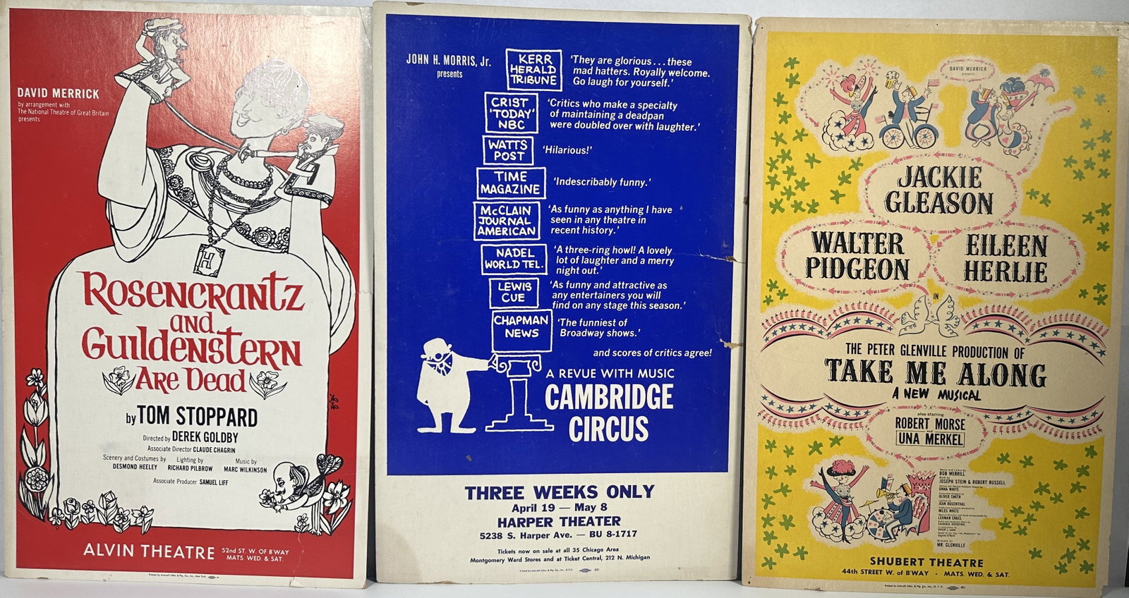 Three 1950s-1960s Lobby Card Posters NYC Theater (1 of 5)