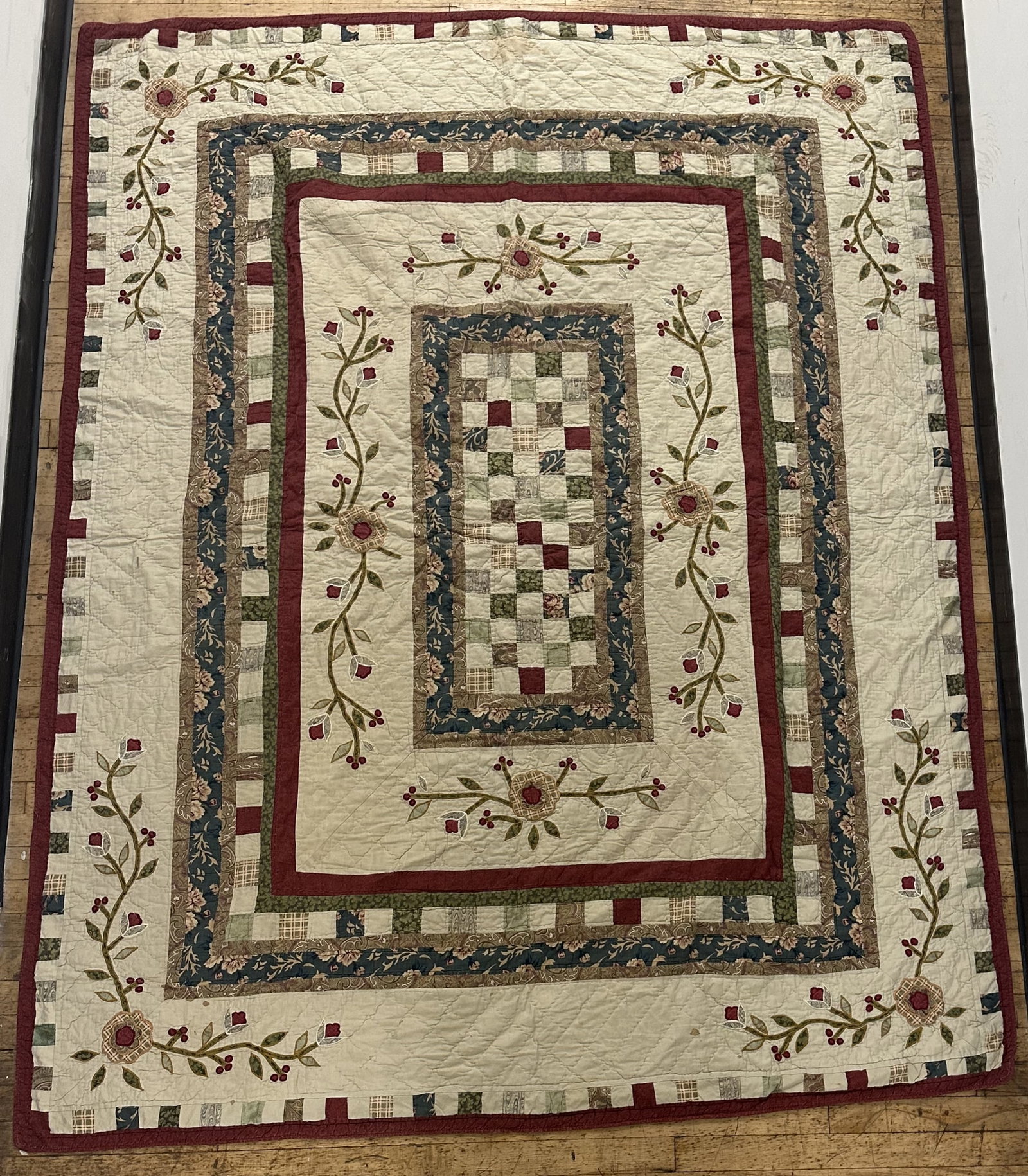 Vintage Country Style Quilt 86 x 67 (1 of 9)