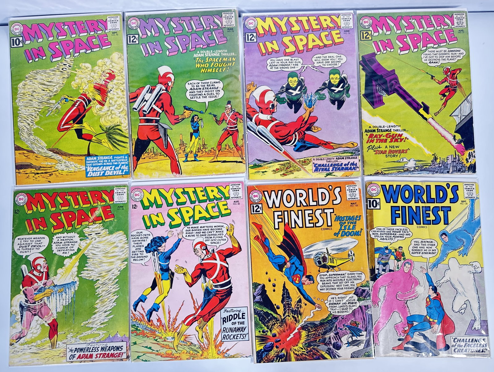 Eight DC 10c and 12c Comic Books Worlds Finest Mystery in Space (1 of 3)