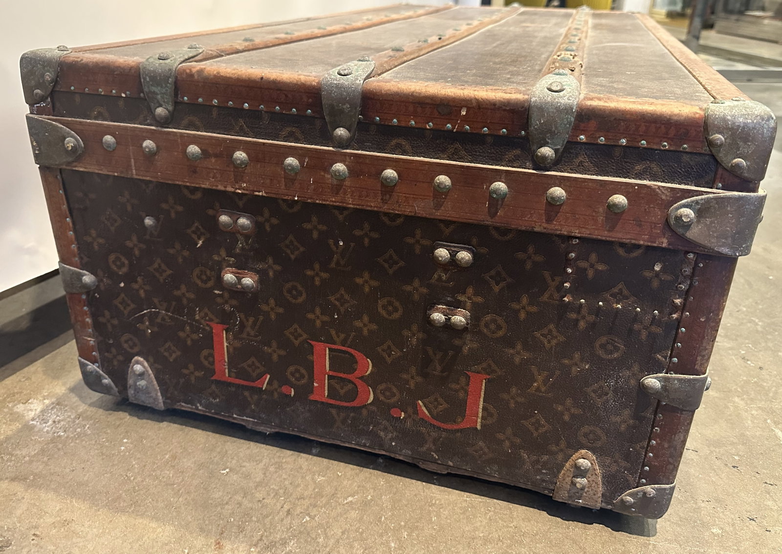 Antique Louis Vuitton Steamer Trunk - 11
