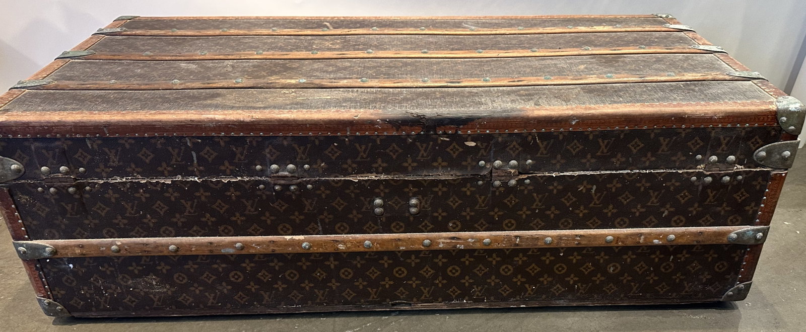 Antique Louis Vuitton Steamer Trunk - 12
