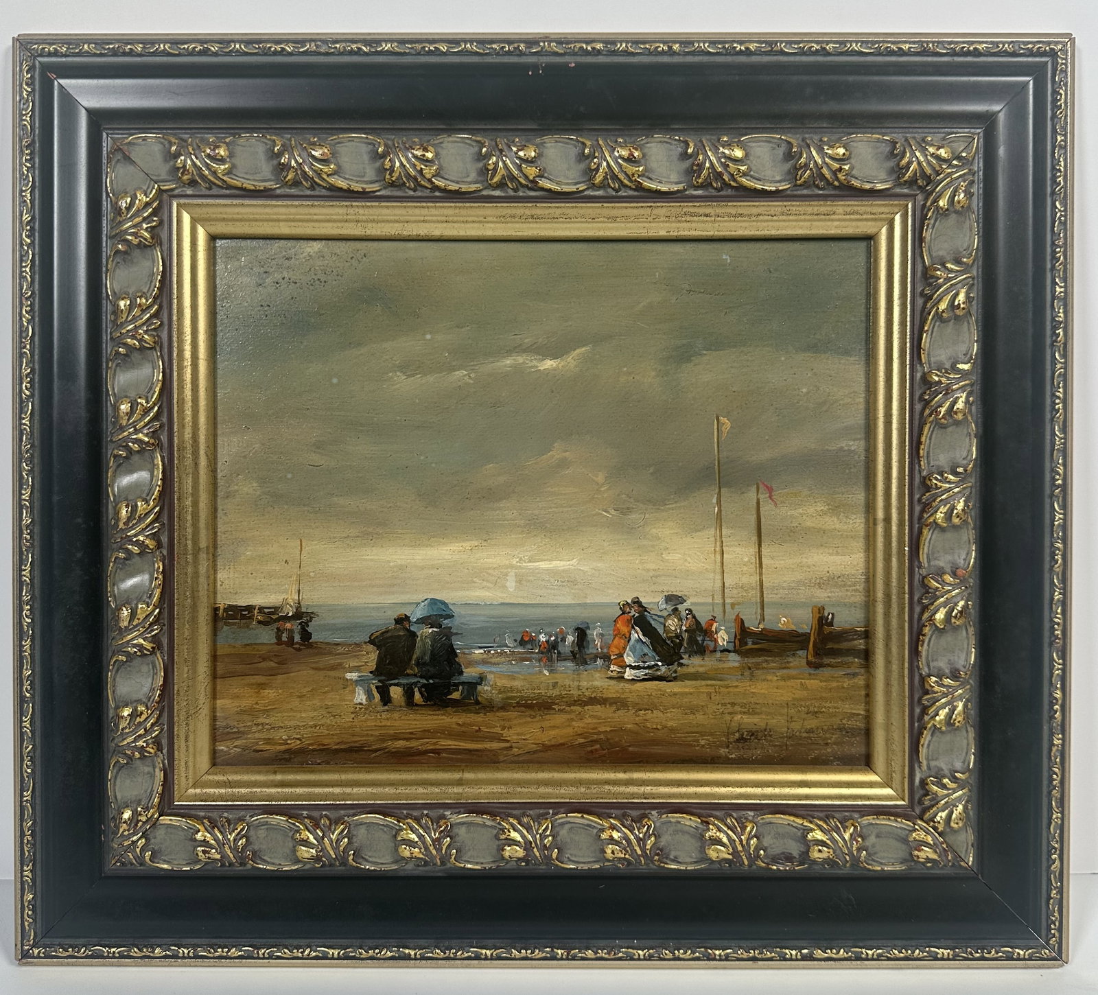 Painting of Ships at Beach, Madrid Spain (1 of 7)